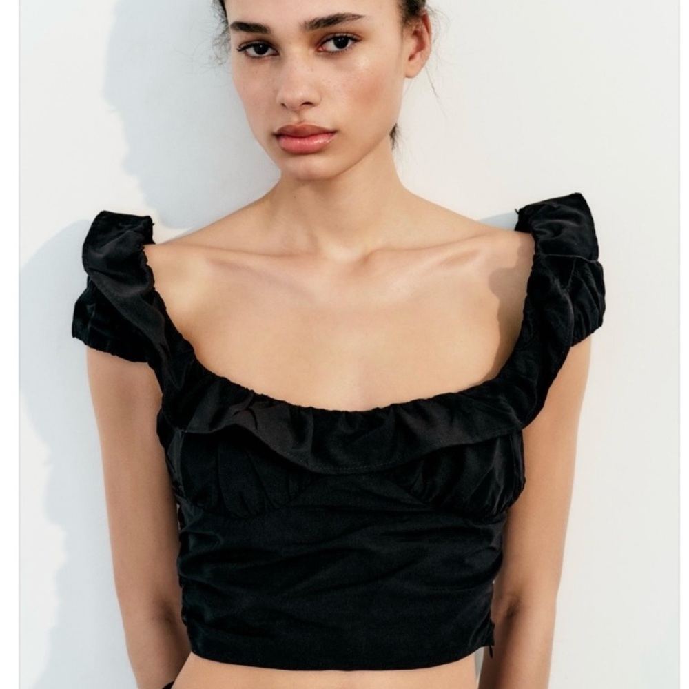 Zara Ruffle Crop Top